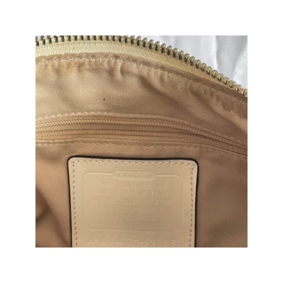 Coach Signature Stripe Jacquard Demi Crossbody Bag Cream & Blue - Picture 5 of 7